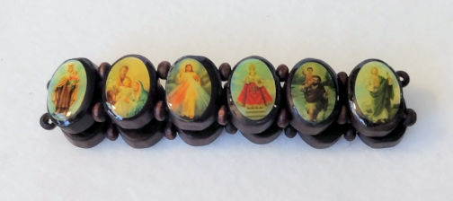 Oval panel wooden Saints bracelet - Image 3