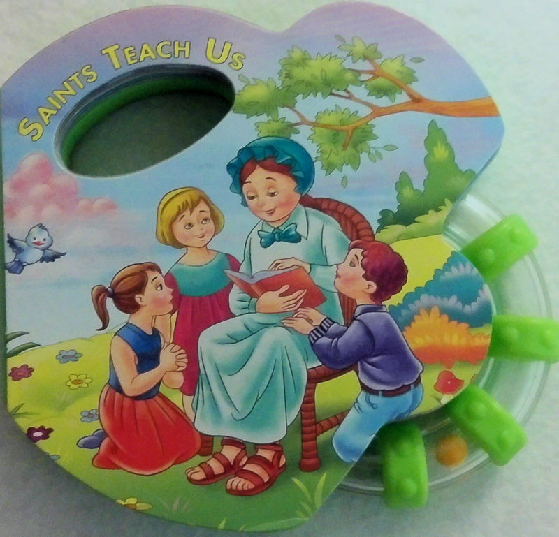 Saints Teach Us Rattle Board Book